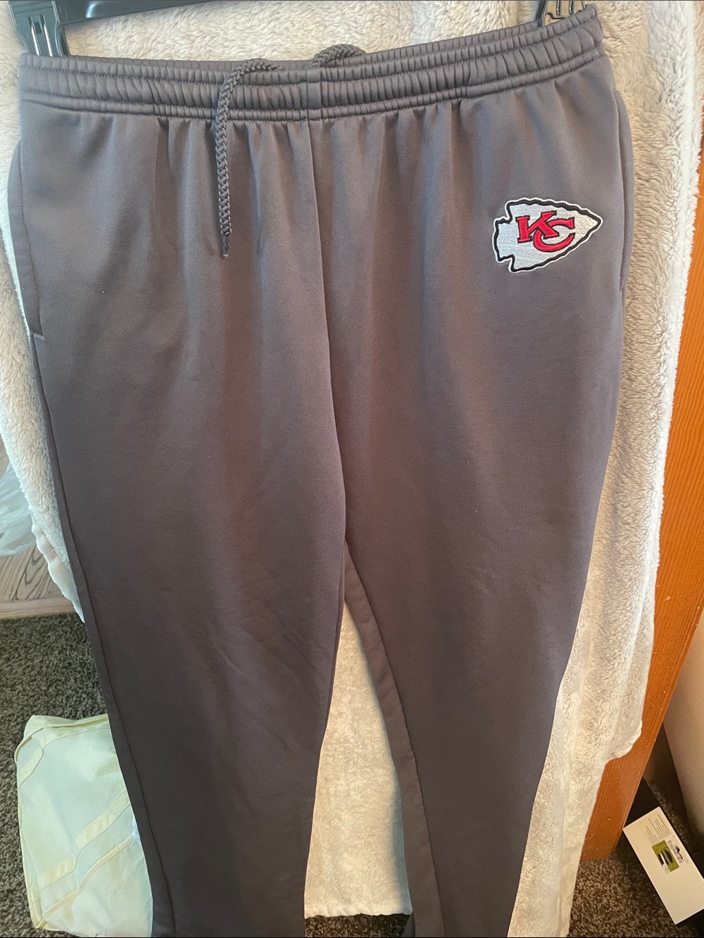 NFL Gray Kids Kansas City Chiefs Sweatpants with Logo